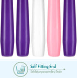 BRUBAKER 5 pcs Advent Candles Purple, Pink and White - 10 Inch Taper Candles for Christmas, Church and Celebrations - Unscented and Dripless - Made in Europe