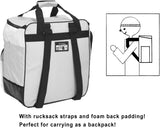 BRUBAKER Superfunction Combo, Ski Boot Bag and Ski Bag for 1 Pair of Ski, Poles, Boots and Helmet - Black Orange