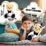 BRUBIES Teddy Cow - 10 Inch Teddy Bear in Cow Costume with Hood - Cuddly Toy for Cosy Adventures - Stuffed Animal for Children