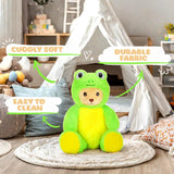 BRUBIES Teddy Frog - 10 Inch Teddy Bear in Frog Costume with Hood - Cuddly Toy for Cosy Adventures - Stuffed Animal for Children