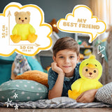 BRUBIES Teddy Duck - 10 Inch Teddy Bear in Duck Costume with Hood - Cuddly Toy for Cosy Adventures - Stuffed Animal for Children