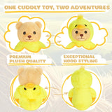 BRUBIES Teddy Duck - 10 Inch Teddy Bear in Duck Costume with Hood - Cuddly Toy for Cosy Adventures - Stuffed Animal for Children