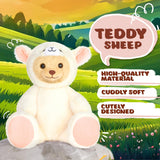BRUBIES Teddy Sheep - 10 Inch Teddy Bear in Sheep Costume with Hood - Cuddly Toy for Cosy Adventures - Stuffed Animal for Children