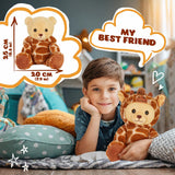 BRUBIES Teddy Giraffe - 10 Inch Teddy Bear in Giraffe Costume with Hood - Cuddly Toy for Cosy Adventures - Stuffed Animal for Children