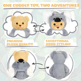 BRUBIES Teddy Koala - 10 Inch Teddy Bear in Koala Costume with Hood - Cuddly Toy for Cosy Adventures - Stuffed Animal for Children