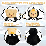 BRUBIES Teddy Penguin - 10 Inch Teddy Bear in Penguin Costume with Hood - Cuddly Toy for Cosy Adventures - Stuffed Animal for Children