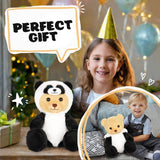 BRUBIES Teddy Panda - 10 Inch Teddy Bear in Panda Costume with Hood - Panda Bear Soft Toy for Cuddly Adventures - Stuffed Animal for Children