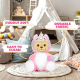 BRUBIES Teddy Unicorn - 10 Inch Teddy Bear in Unicorn Costume with Hood - Cuddly Toy for Cosy Adventures - Stuffed Animal for Children