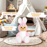 BRUBIES Teddy Bunny - 10 Inch Teddy Bear in Bunny Costume with Hood - Cuddly Toy for Cosy Adventures - Stuffed Animal for Children