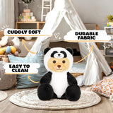 BRUBIES Teddy Panda - 10 Inch Teddy Bear in Panda Costume with Hood - Panda Bear Soft Toy for Cuddly Adventures - Stuffed Animal for Children