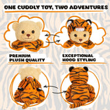 BRUBIES Teddy Tiger - 10 Inch Teddy Bear in Tiger Costume with Hood - Cuddly Toy for Cosy Adventures - Stuffed Animal for Children
