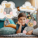 BRUBIES Teddy Elephant - 10 Inch Teddy Bear in Elephant Costume with Hood - Cuddly Toy for Cosy Adventures - Stuffed Animal for Children