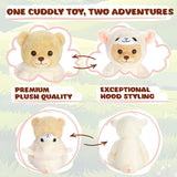 BRUBIES Teddy Sheep - 10 Inch Teddy Bear in Sheep Costume with Hood - Cuddly Toy for Cosy Adventures - Stuffed Animal for Children
