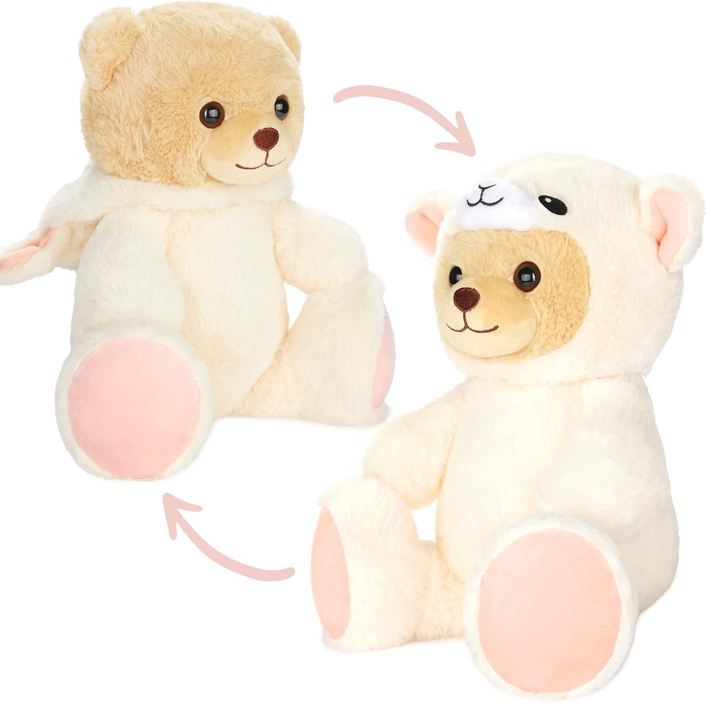 BRUBIES Teddy Sheep - 10 Inch Teddy Bear in Sheep Costume with Hood - Cuddly Toy for Cosy Adventures - Stuffed Animal for Children