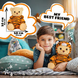 BRUBIES Teddy Tiger - 10 Inch Teddy Bear in Tiger Costume with Hood - Cuddly Toy for Cosy Adventures - Stuffed Animal for Children