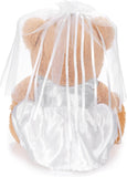 BRUBAKER Teddy Bear Wedding Couple - 10 Inch Bride and Groom Gift Set - Cuddly Toys for Wedding and Engagement - Soft toys