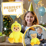 BRUBIES Teddy Duck - 10 Inch Teddy Bear in Duck Costume with Hood - Cuddly Toy for Cosy Adventures - Stuffed Animal for Children