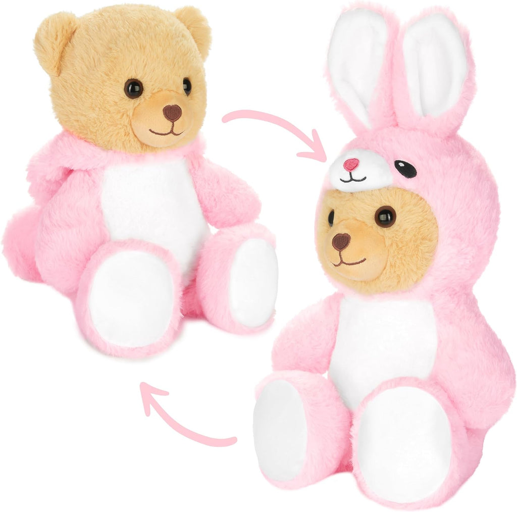 BRUBIES Teddy Bunny - 10 Inch Teddy Bear in Bunny Costume with Hood - Cuddly Toy for Cosy Adventures - Stuffed Animal for Children