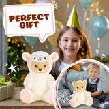 BRUBIES Teddy Sheep - 10 Inch Teddy Bear in Sheep Costume with Hood - Cuddly Toy for Cosy Adventures - Stuffed Animal for Children