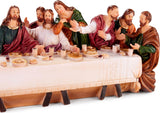 BRUBAKER Nativity Scene Set on Decorative Board - The Last Supper - Jesus and His 12 Disciples - 15 Inch Tabletop Christmas Decor Figurine - Holiday Decoration - Designed in Germany