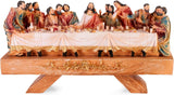 BRUBAKER Nativity Scene Set on Decorative Board - The Last Supper - Jesus and His 12 Disciples - 15 Inch Tabletop Christmas Decor Figurine - Holiday Decoration - Designed in Germany