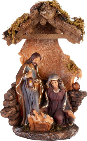 BRUBAKER Nativity Scene Set - Holy Family - Christ Child Jesus with Mary and Joseph - 10 Inch Tabletop Christmas Decor Figurine - Holiday Decoration - Designed in Germany