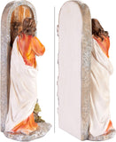 BRUBAKER Nativity Scene Set - Jesus Knocks at The Door - 12 Inch Detailed Tabletop Christmas Decor Figurine - Holiday Decoration - Designed in Germany