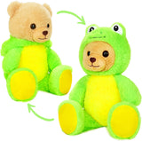 BRUBIES Teddy Frog - 10 Inch Teddy Bear in Frog Costume with Hood - Cuddly Toy for Cosy Adventures - Stuffed Animal for Children