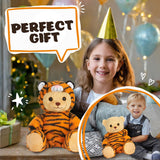 BRUBIES Teddy Tiger - 10 Inch Teddy Bear in Tiger Costume with Hood - Cuddly Toy for Cosy Adventures - Stuffed Animal for Children