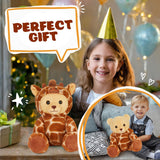 BRUBIES Teddy Giraffe - 10 Inch Teddy Bear in Giraffe Costume with Hood - Cuddly Toy for Cosy Adventures - Stuffed Animal for Children
