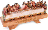 BRUBAKER Nativity Scene Set on Decorative Board - The Last Supper - Jesus and His 12 Disciples - 15 Inch Tabletop Christmas Decor Figurine - Holiday Decoration - Designed in Germany