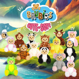 BRUBIES Teddy Cow - 10 Inch Teddy Bear in Cow Costume with Hood - Cuddly Toy for Cosy Adventures - Stuffed Animal for Children
