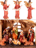 BRUBAKER Christmas Nativity Set - Stable with 11 Resin Figurines
