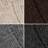 BRUBAKER 4 Pairs Alpaca Wool Socks - Fine Knit Socks for Women and Men - Unisex Socks Thin Knit