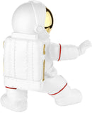 BRUBAKER Figurine Astronaut Fighting in Karate Pose - 6.7 Inch Spaceman Space Decor Figure with Chrome Plated Helmet - Hand Painted Modern Statue