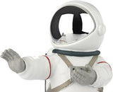 BRUBAKER Figurine Astronaut Fighting in Karate Pose - 6.7 Inch Spaceman Space Decor Figure with Chrome Plated Helmet - Hand Painted Modern Statue