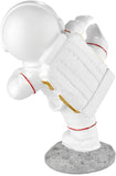 BRUBAKER Figurine Astronaut in Karate Pose - High Kick - 7.5 Inch Spaceman Space Decor Figure with Chrome Plated Helmet - Hand Painted Modern Statue
