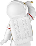 BRUBAKER Figurine Astronaut Singer - 7.9 Inch Spaceman Space Decor Figure with Microphone and Chrome Plated Helmet - Hand Painted Modern Statue for Musicians