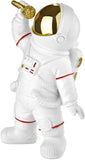 BRUBAKER Figurine Astronaut Singer - 7.9 Inch Spaceman Space Decor Figure with Microphone and Chrome Plated Helmet - Hand Painted Modern Statue for Musicians