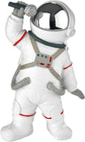 BRUBAKER Figurine Astronaut Singer - 7.9 Inch Spaceman Space Decor Figure with Microphone and Chrome Plated Helmet - Hand Painted Modern Statue for Musicians