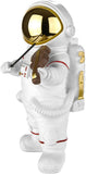 BRUBAKER Figurine Astronaut Violinist - 7.9 Inch Spaceman Space Decor Figure with Violin and Chrome Plated Helmet - Hand Painted Modern Statue for Musicians