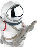 BRUBAKER Astronaut Guitarist Figurine - 6.7 Inch Spaceman Space Decor Figure with Guitar and Chrome Plated Helmet - Hand Painted Modern Statue for Musicians