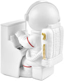 BRUBAKER Figurine Astronaut Piano Player - 6.3 Inch Spaceman Space Decor Figure with Piano and Chrome Plated Helmet - Hand Painted Modern Statue for Musicians