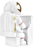 BRUBAKER Figurine Astronaut Piano Player - 6.3 Inch Spaceman Space Decor Figure with Piano and Chrome Plated Helmet - Hand Painted Modern Statue for Musicians