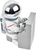 BRUBAKER Figurine Astronaut Piano Player - 6.3 Inch Spaceman Space Decor Figure with Piano and Chrome Plated Helmet - Hand Painted Modern Statue for Musicians
