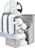 BRUBAKER Figurine Astronaut Piano Player - 6.3 Inch Spaceman Space Decor Figure with Piano and Chrome Plated Helmet - Hand Painted Modern Statue for Musicians