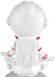 BRUBAKER Figurine Astronaut Cross-Legged on The Moon - 7.1 Inch Space Decor Figure with Chrome Plated Helmet - Hand Painted - Spaceman Yoga