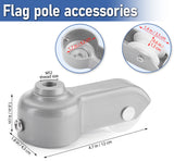 BRUBAKER Flag Pole Repair Kit - Aluminum Flagpole Hardware Parts Replacement Sections for Flagpoles with 1.7 in Diameter - Rope + Cleat Hook + Snap Hooks + Pulley Truck Top - Accessories Set