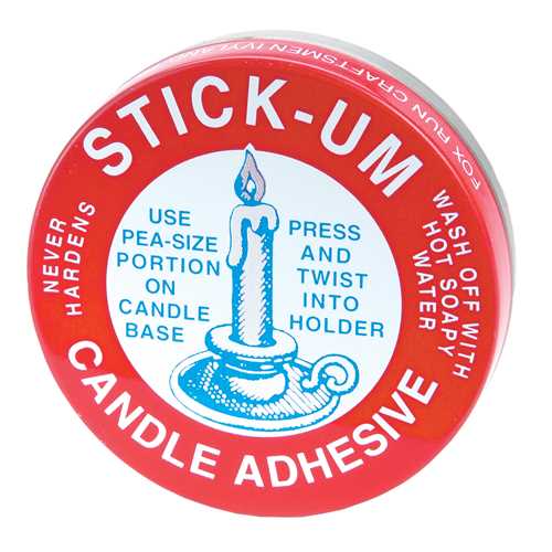 Fox Run Stick-Um Candle Adhesive, 0.5-Ounce