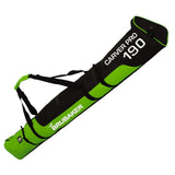 BRUBAKER Combo Ski Boot Bag and Ski Bag for 1 Pair of Ski, Poles, Boots, Helmet, Gear and Apparel - 170/190 cm - Green/Black